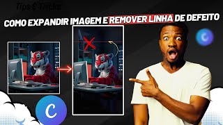 Como Expandir imagem e Remover linha de Defeito no Canva [upl. by Charron]