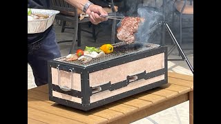 HITACHIYA EXCLUSIVE HIBACHI KONRO CHARCOAL BBQ GRILL with GRILL COVERBQ5423 [upl. by Jahdiel]