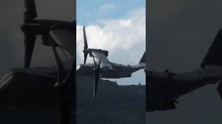 🇺🇸 CV22 Osprey Tiltrotor Mach Loop Wales Flyby shortsvideo airplane aviation [upl. by Nehtiek]