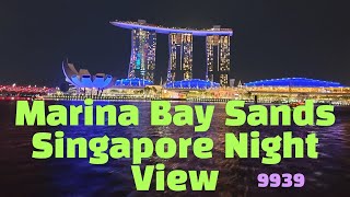 Marina Bay Sands Singapore Night View  2 [upl. by Arrekahs]