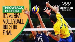 Italy vs Brazil – Mens Volleyball Gold Medal Match at Rio 2016  Throwback Thursday [upl. by Asilak149]