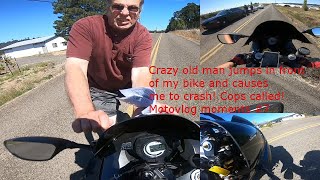 Crazy old man jumps in front of my bike at 40mph Then steals my keys UPDATE IN BIO MM7 [upl. by Aihsela7]