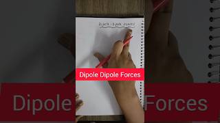 Dipole  Dipole Forces chemistry statesofmatter neet iitjee [upl. by Yniffit]