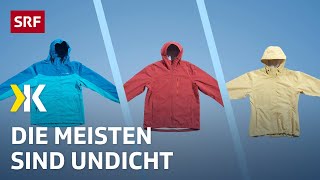 Regenjacken im Test Wasserdicht sind nur wenige  2022  Kassensturz  SRF [upl. by Acinod]