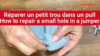 Comment réparer un tshirt troué  TUTO SUPER EFFICACE [upl. by Leerzej]