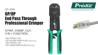 ProsKit CP376N End Pass Through Professional Crimper [upl. by Madlen895]