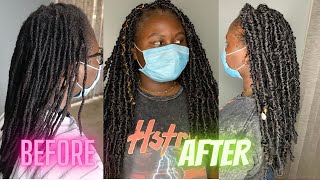 HOW TO DISTRESSED FAUX LOCS ON REAL LOCS  BUTTERFLY LOCS [upl. by Anait]