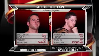 Roderick Strong vs Kyle OReilly  ROH WINTER WARRIORS TOUR 2015  FULL MATCH [upl. by Eitteb]