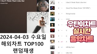 광고없는 실시간 인기차트 2024년04월03일 해외차트TOP100 랜덤재생 멜론차트 X 종합차트O 노래모음 KPOP 플레이리스트 [upl. by Nwaf388]