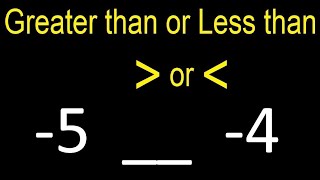 5 is less than or greater than 4  Greater than less than symbol with negative numbers [upl. by Akenn]