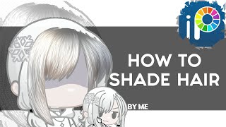 How to shade hair tutorial  IbisPaint x [upl. by Shena]