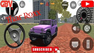 Mahindra Thar Roxx Driving ll Indian Car Game Simulator 3D game gaming car [upl. by Celeste]