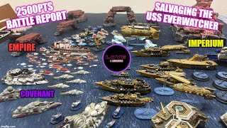 Salvaging the USS Everwatcher  Dystopian Wars Battle Report [upl. by Aicetel326]