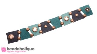 How to Make a Create Recklessly Faux Leather Bracelet with Melissa Cable [upl. by Trilbi]