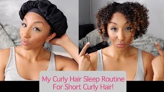 My Curly Hair Sleep Routine for SHORT Curly Hair How to Maintain Next Day Curls  BiancaReneeToday [upl. by Parrie]