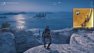 Assassins Creed Odyssey Legendary Chest Fanged Bow  Cave of Mt Zas [upl. by Gnagflow947]