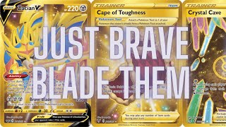 Zacian V Simple but BROKEN  Evolving Skies Pokemon TCG Deck Profile [upl. by Ennirak]