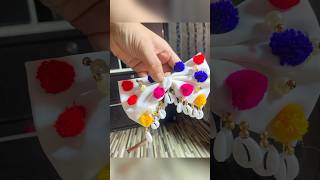 DIY NAVRATRI Hair Bow hairbow shorts youtubeshorts crafteraditi diy [upl. by Duwad]