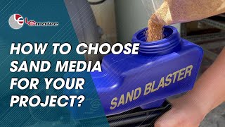 How to choose sandmedia for your project Sand media size testing by lematec sandblaster gun [upl. by Mihar]