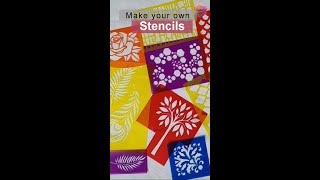 Make your own stencils for art and craft DIY stencil art and craft CreativeCat Handmade [upl. by Warton903]