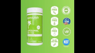 Upnourish Liposomal Vitamin D3 K2 MK7 Bone Joint Support TOKOVITA [upl. by Hahsi]