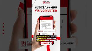 Successful Visa Grant Visa 190  Think Higher Consultants [upl. by Elissa]