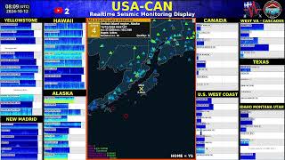 USACAN  USA and CANADA  Realtime Seismic Monitoring [upl. by Okoy272]