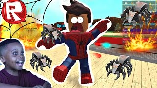 SPIDERS KEEP BITING MY FACE Lets Play Roblox SUPERHERO TYCOON  Playonyx [upl. by Mikkanen]