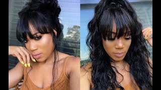 AFFORDABLE FRINGE BANGS FULL LACE WIG  WIGENCOUNTERS [upl. by Osborn]