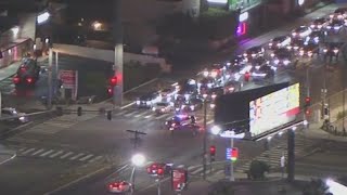 SkyFOX catches hitandrun involving LAPD [upl. by Ellak]