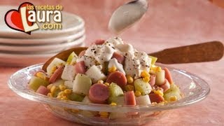 Ensalada con salchichas de pavo  Receta fácil [upl. by Flint631]