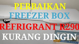 Perbaikan freezer box refrigerant R290 [upl. by Shurlocke]