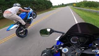 GSXR 750 Wheelies [upl. by Nalniuq]