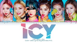 Karaoke ITZY 있지 quotICYquot Color Coded EngHanRom가사 6 Members [upl. by Hike]