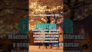 Lunes 04 de Noviembre de 2024 TAROT cancer HOY PUEDE SER UN DIA ESPECIAL tarot cancer horoscopo [upl. by Anneres]