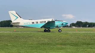 Beech 18 Expeditor Tradewind conversion arrival taxi at AirVenture July 21 2024 [upl. by Hsotnas]