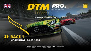 Round 1 Norisring  DTM eSports  ReLive  English [upl. by Nymzaj512]