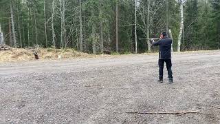 Anders shooting water filled jug  460 weatherby magnum [upl. by Aicenra526]