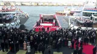 Joanna Lumley Christens the Viking River Cruise Longboat quotOdinquot [upl. by Nylrak]