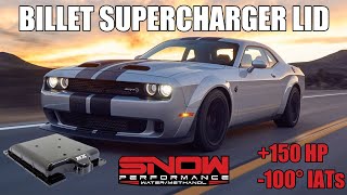 Give your Hellcat more power Snow Performance Billet Supercharger lid watermethanol system [upl. by Brigitte]