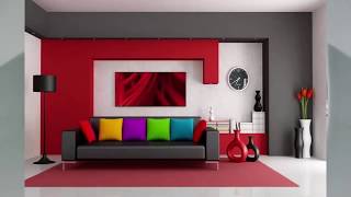 Wohnzimmer Ideen rot  Haus Ideen [upl. by Burnard]