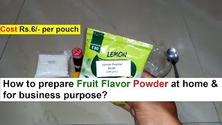 TANG Fruit Flavor Powder Making Formula  टैंग पाउडर बनाने का फॉर्मूला [upl. by Yttam]