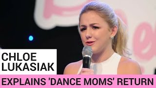 Chloe Lukasiak Reveals Why She’s Returning To Dance Moms  Hollywire [upl. by Stringer135]