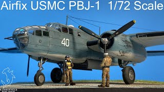 Airfix PBJ1 USMC 172 Scale  Full Build video [upl. by Cohleen275]