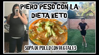 SOPA DE POLLO CON VEGETALES SUPER KETO PIERDE PESO CON LA DIETA KETO [upl. by Harbour]