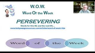 WOW Word Of Week Persevering [upl. by Hamish]