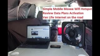 Simple Mobile Moxee Wifi Hotspot Review No contract easy activation Van Life internet on the road [upl. by Harding272]