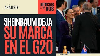 NoticiasALasDos ¬ Sheinbaum se abre paso como una de las pocas mujeres líderes en el G20 [upl. by Nylarac]