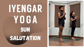 Iyengar Yoga  Surya Namaskar  How to do Iyengar yoga sun salutation [upl. by Arhoz]