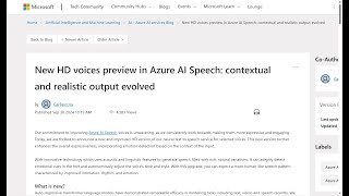 Azure AI Speech HD Neural Voice [upl. by Andrey]